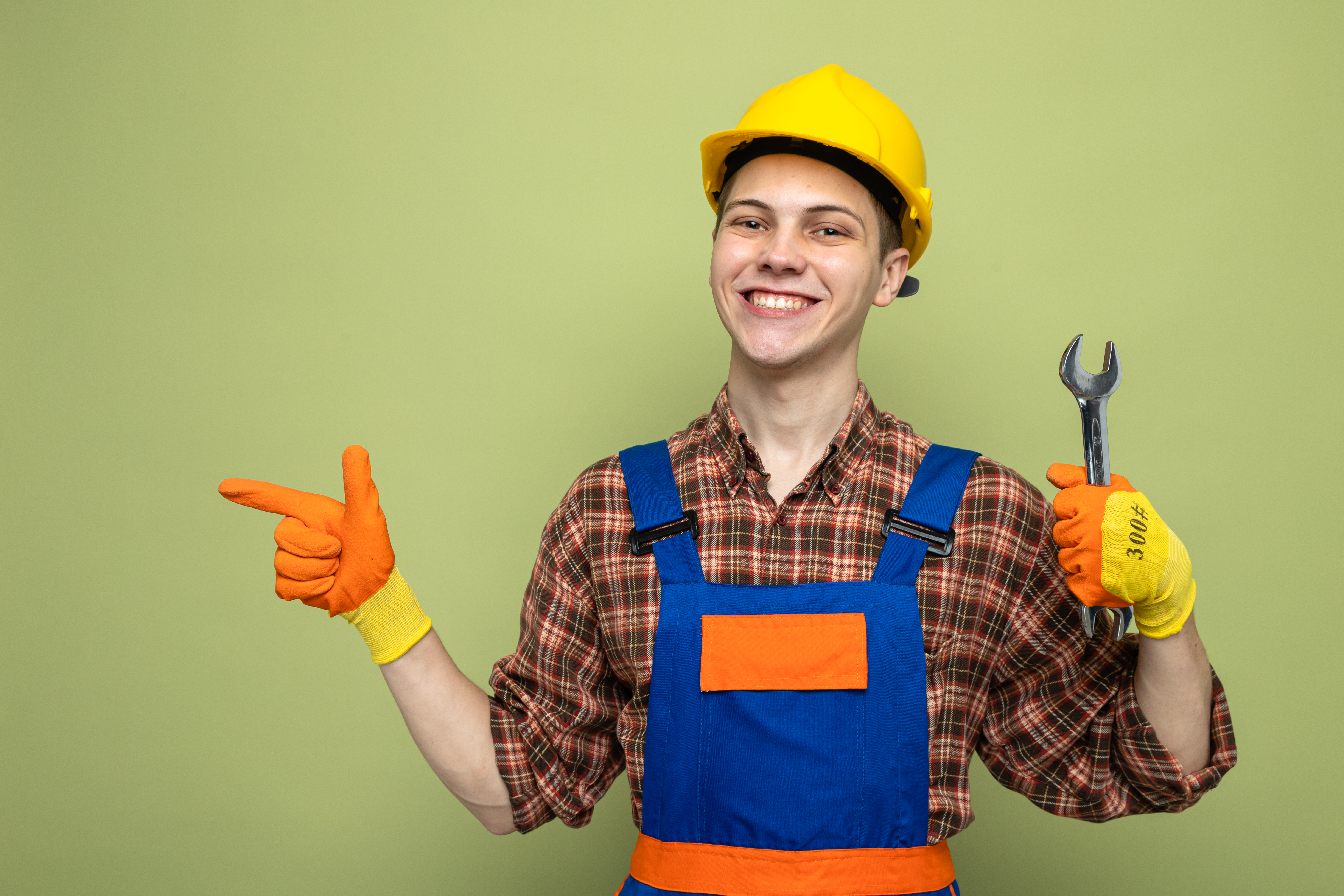 Technician holding tools